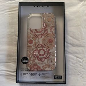 Coach Phone Cover For Apple iPhone 13 Pro, Tea Rose NOB